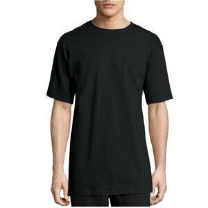 HANES Big Men's Beefy Heavyweight Short Sleeve T-shirt - Size Large Tall, Black